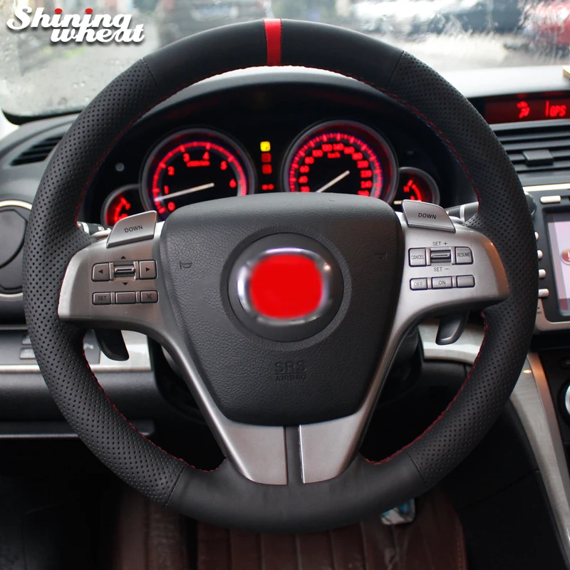 Hand Sew Red Marker Black Genuine Leather Car Steering Wheel Cover for Mazda 6 Atenza 2009-2013
Hand Sew Red Marker Black Genuine Leather Car Steering Wheel Cover for Mazda 6 Atenza 2009-2013