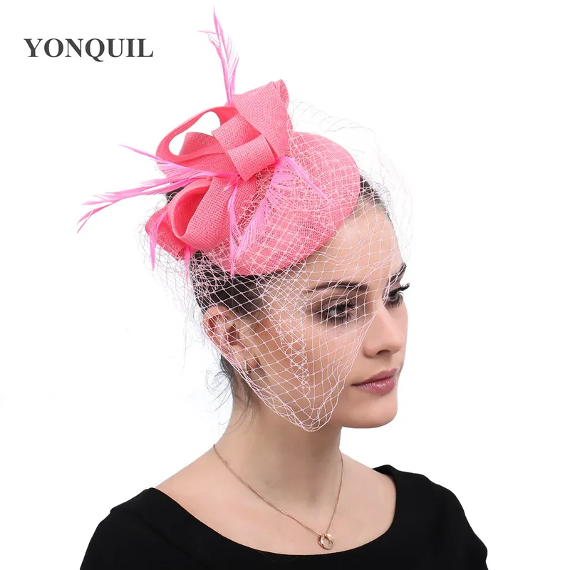 Women Pink Mesh Wedding Fascinators Hats With Hair Clips Headpiece Ladies Party Event Cocktail Occasion Race Hair Accessories
Women Pink Mesh Wedding Fascinators Hats With Hair Clips Headpiece Ladies Party Event Cocktail Occasion Race Hair Accessories