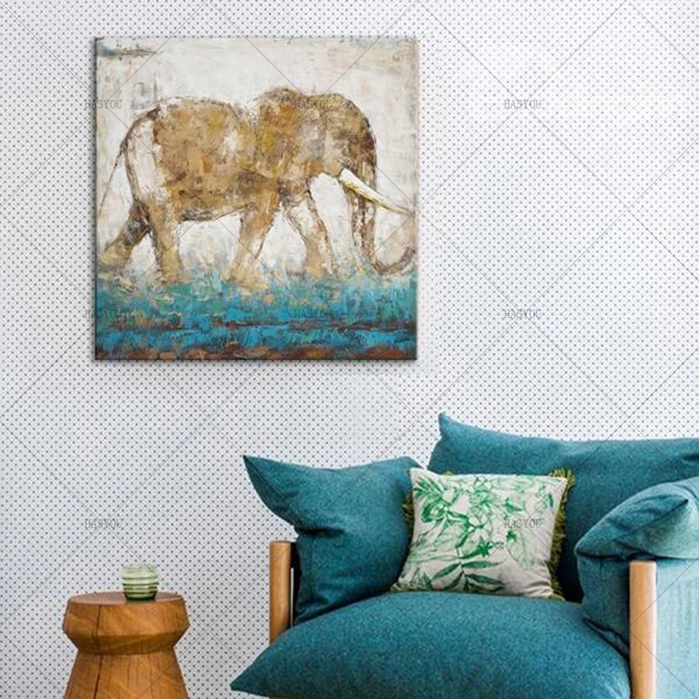 Hand-painted Modern Colorful wall art animal Oil Painting on Canvas Animal elephant wall Decor pictures for Living room decor
Hand-painted Modern Colorful wall art animal Oil Painting on Canvas Animal elephant wall Decor pictures for Living room decor