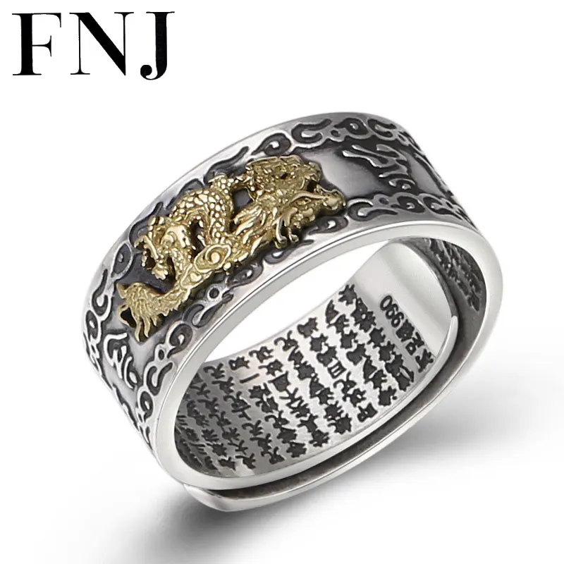 FNJ 925 Silver Ring Lucky Dragon New Fashion S925 Sterling Thail Silver Rings for Women Men Jewelry Adjustable Size 7.5-10.5
FNJ 925 Silver Ring Lucky Dragon New Fashion S925 Sterling Thail Silver Rings for Women Men Jewelry Adjustable Size 7.5-10.5