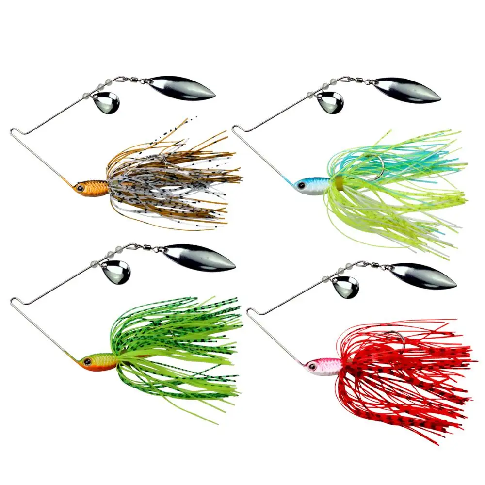 1 шт 14g 1/2oz Спиннербейт Jig Head приманка с юбкой Fly резиновая для рыбалки блесна 3D глаз