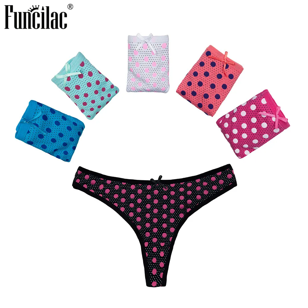 FUNCILAC 5 шт. сексуальные трусики танга в горошек, женские стринги и стринги, нижнее белье, женские трусики, трусы
FUNCILAC 5 шт. сексуальные трусики танга в горошек, женские стринги и стринги, нижнее белье, женские трусики, трусы
