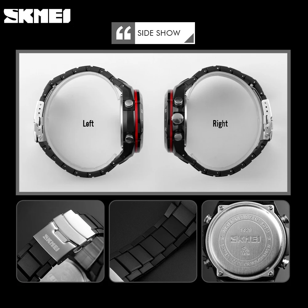SKMEI Fashion Digital Sport Watch Men Luxury Outdoor Clock Alarm Stopwatch Waterproof 2Time Men's Wrist Watch Relogio Masculino
SKMEI Fashion Digital Sport Watch Men Luxury Outdoor Clock Alarm Stopwatch Waterproof 2Time Men's Wrist Watch Relogio Masculino