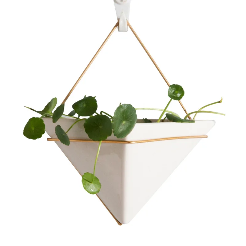 trilateral flowerpot Succulent planter white porcelain golden iron planter hydroponics potted upholstery Home decoration
trilateral flowerpot Succulent planter white porcelain golden iron planter hydroponics potted upholstery Home decoration