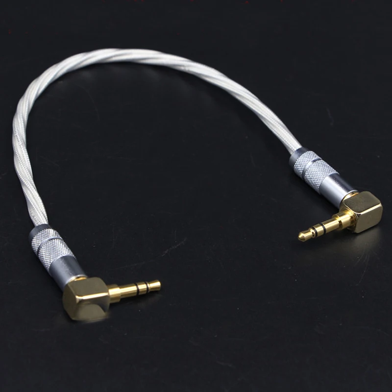 

Hi-Fi AUX кабель 3,5 мм со штекером на штекер, стерео AUX кабель 3,5 с прямоугольным разъемом к разъему, адаптер для усилителя наушников, аудиокабель