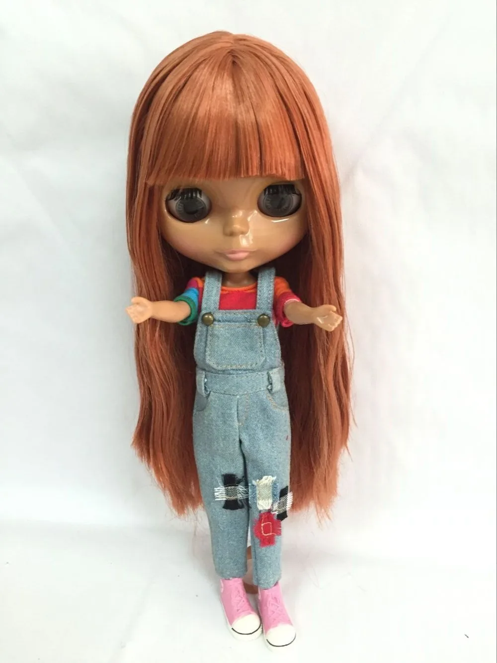 Обнаженная кукла blyth медные волосы Черная Кожа Модная Кукла cooppe | Игрушки и хобби