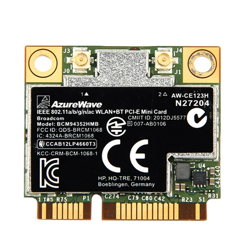 Двухдиапазонный Bcm94352Hmb Bcm94352 802 11/Ac 867 Мбит/с Wifi Bluetooth 4 0 Mini Pci E беспроводная карта Aw