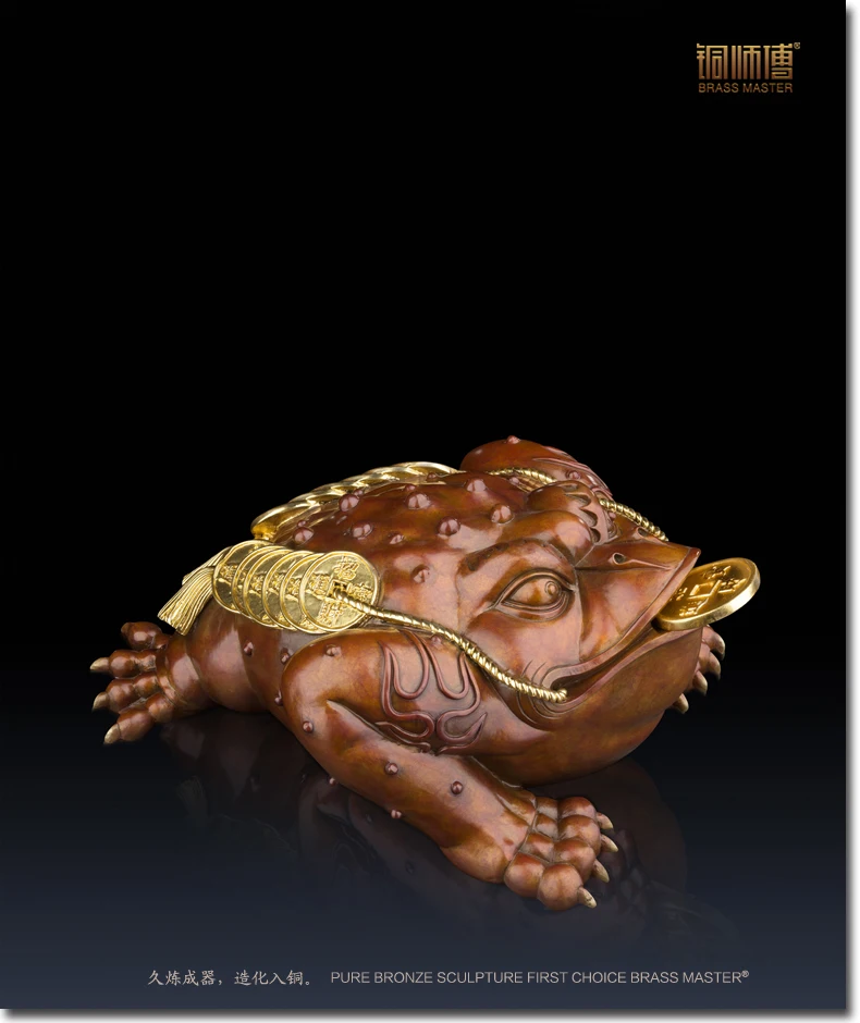 Antique bronze Pure Copper Old Brass Copper Golden Toad Lucky Weath Yuanbao Furnishing Articles Business Gift
Antique bronze Pure Copper Old Brass Copper Golden Toad Lucky Weath Yuanbao Furnishing Articles Business Gift
