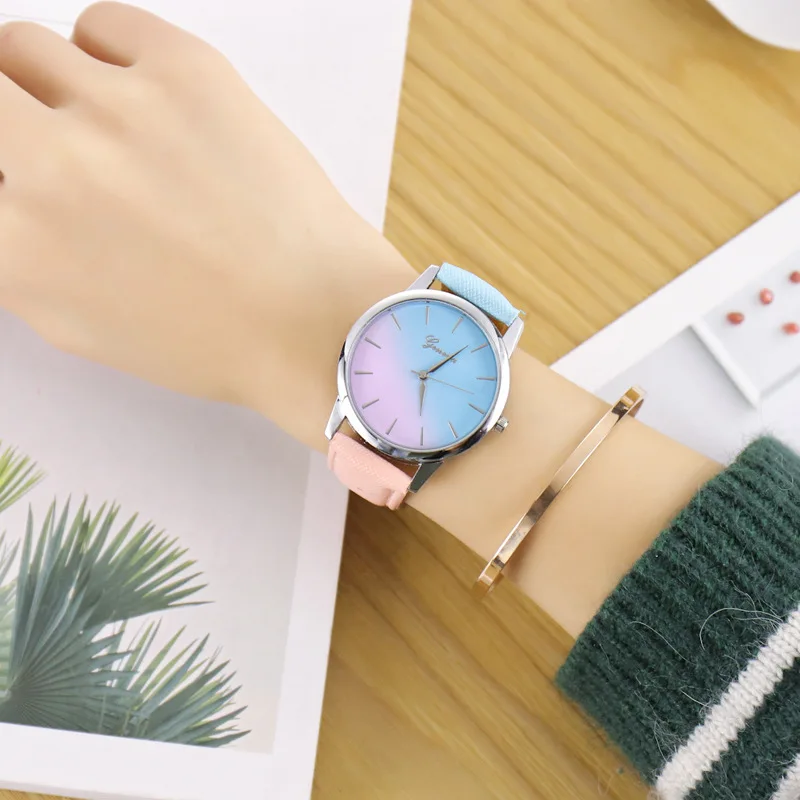 bayan kol saat Women Watch Quartz Wrist Watch Rainbow Design Casual Leather Band Ladies Bracelet Watches reloj mujer 2018
bayan kol saat Women Watch Quartz Wrist Watch Rainbow Design Casual Leather Band Ladies Bracelet Watches reloj mujer 2018