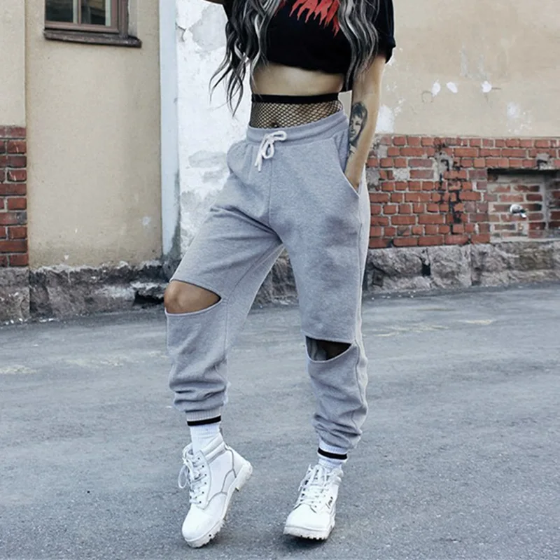 women in hip hop dance sweatpants loose Hole autumn pants trousers for women Women's pants
women in hip hop dance sweatpants loose Hole autumn pants trousers for women Women's pants