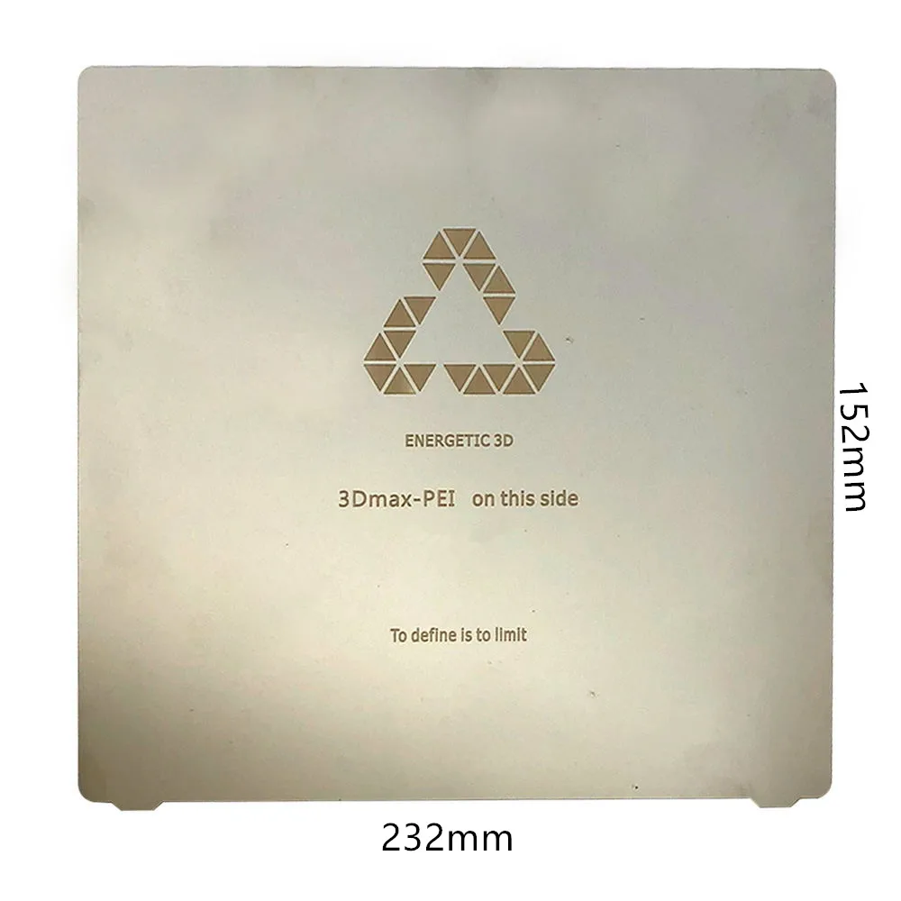 ENERGETIC New 152x232mm Removal Spring Steel PEI Buildplate for Flashforge Creator Pro Dreamer 3D Printer Heated Bed
ENERGETIC New 152x232mm Removal Spring Steel PEI Buildplate for Flashforge Creator Pro Dreamer 3D Printer Heated Bed
