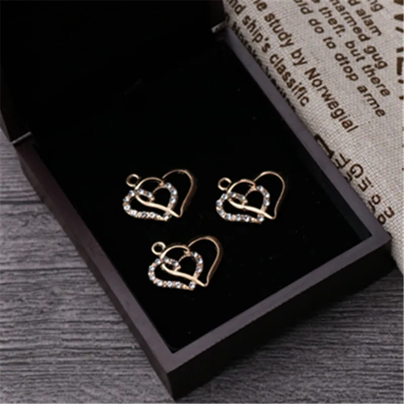 WKOUD 10pcs new KC Gold Hand drill Double hearts charm alloy pendants for DIY jewelry charm findings A884
WKOUD 10pcs new KC Gold Hand drill Double hearts charm alloy pendants for DIY jewelry charm findings A884