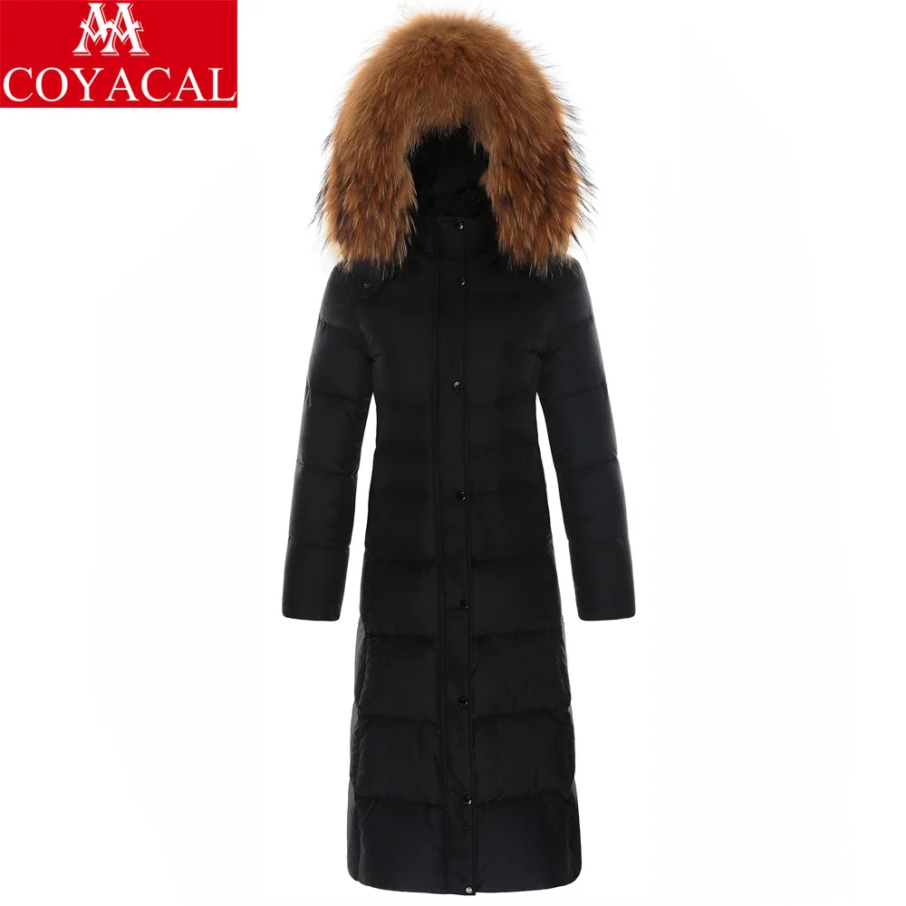 Down Coat Women Winter Long Designed Jacket Girls Natural Raccoon Dog Fur Collar Girl Slim Down Jacket Lady Black 2XL
Down Coat Women Winter Long Designed Jacket Girls Natural Raccoon Dog Fur Collar Girl Slim Down Jacket Lady Black 2XL