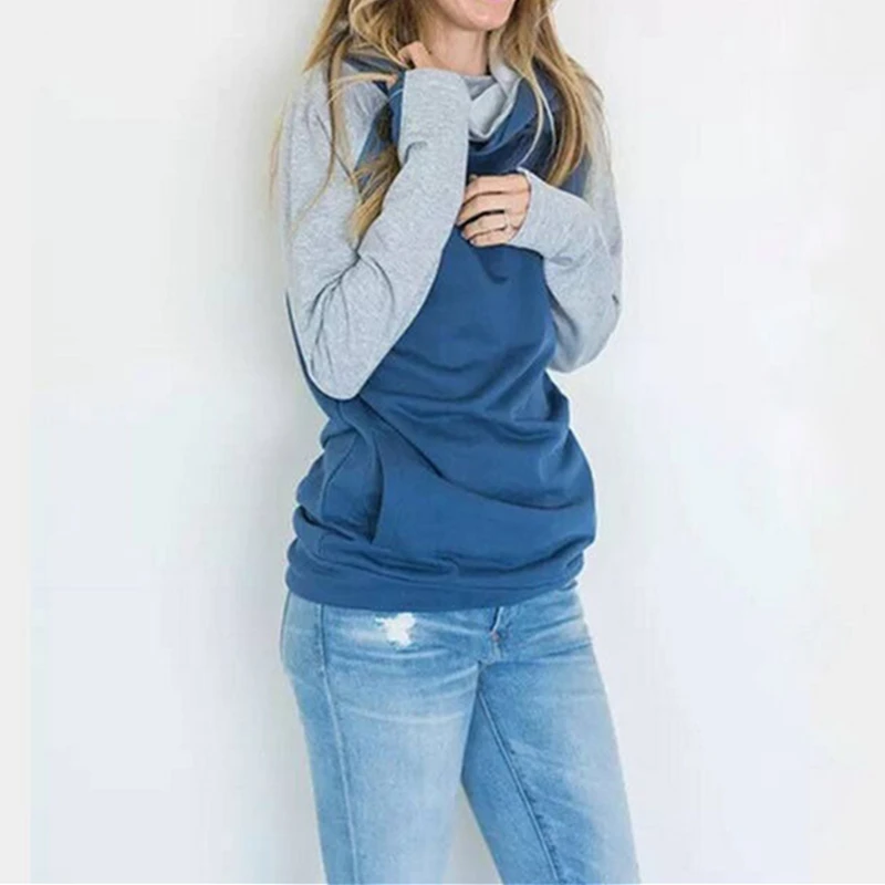 Autumn New Women Long Sleeve Sweatshirts ladies fashion patchwork pockets cotton turtleneck pullover sweatshirts tops
Autumn New Women Long Sleeve Sweatshirts ladies fashion patchwork pockets cotton turtleneck pullover sweatshirts tops