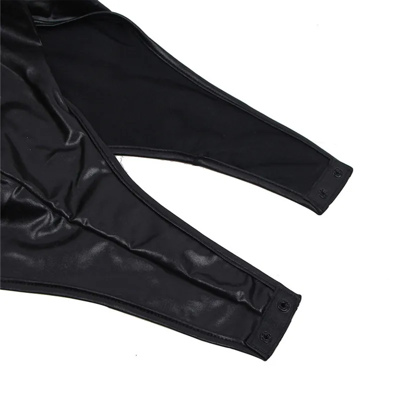 Deep V Neck Bodysuit Black Sexy Bubble Sleeve Fashion Rompers Playsuits Bottom Buckle Faux Leather Female Body Suit 5XL RW80605
Deep V Neck Bodysuit Black Sexy Bubble Sleeve Fashion Rompers Playsuits Bottom Buckle Faux Leather Female Body Suit 5XL RW80605