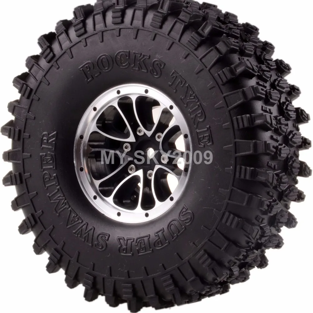4pcs 1/10 RC Rock Crawler 1.9" Aluminum Beadlock Wheel Rims & 120mm Swamper Tyre 1051-7037 For CC01 D90 SCX10 HSP Redcat
4pcs 1/10 RC Rock Crawler 1.9" Aluminum Beadlock Wheel Rims & 120mm Swamper Tyre 1051-7037 For CC01 D90 SCX10 HSP Redcat