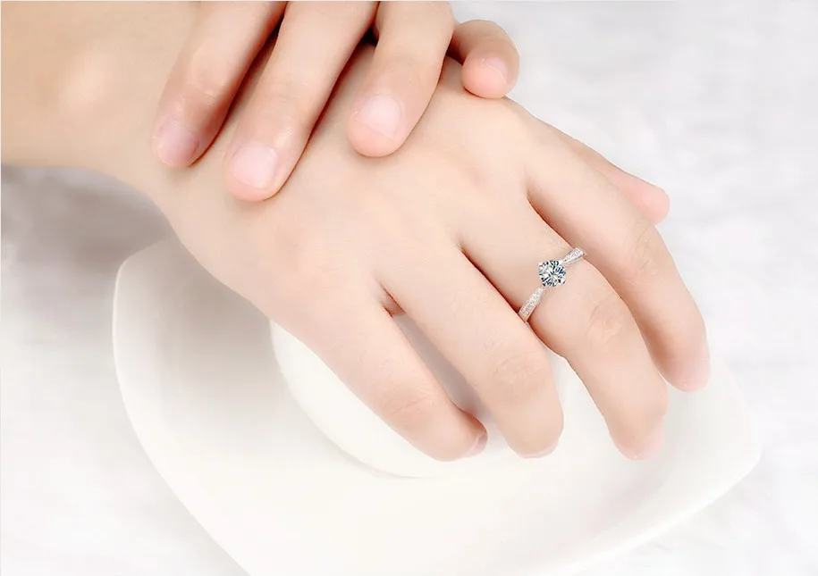 Stunning Jewelry 1Ct Round Cut Moissanite Diamond Engagement Ring 14K White Gold Ring in Jewelry Elegant Rings for Her
Stunning Jewelry 1Ct Round Cut Moissanite Diamond Engagement Ring 14K White Gold Ring in Jewelry Elegant Rings for Her