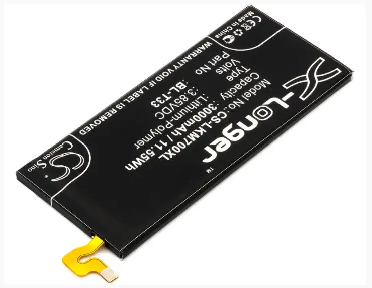 

Cameron Sino 3000mAh battery for LG M700A M700AN M700DSK M700N Q6 Q6a BL-T33 Mobile, SmartPhone Battery