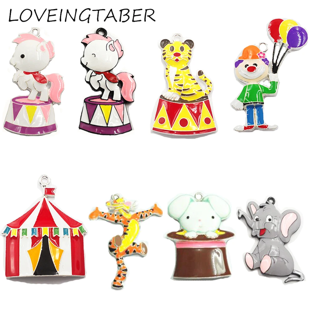 ( Choose Design First ) 10pcs/bag Circus Troup Series Full Enamel Clown,Acrobatic horse ,Tager,Dog,Elephant Pendants
( Choose Design First ) 10pcs/bag Circus Troup Series Full Enamel Clown,Acrobatic horse ,Tager,Dog,Elephant Pendants
