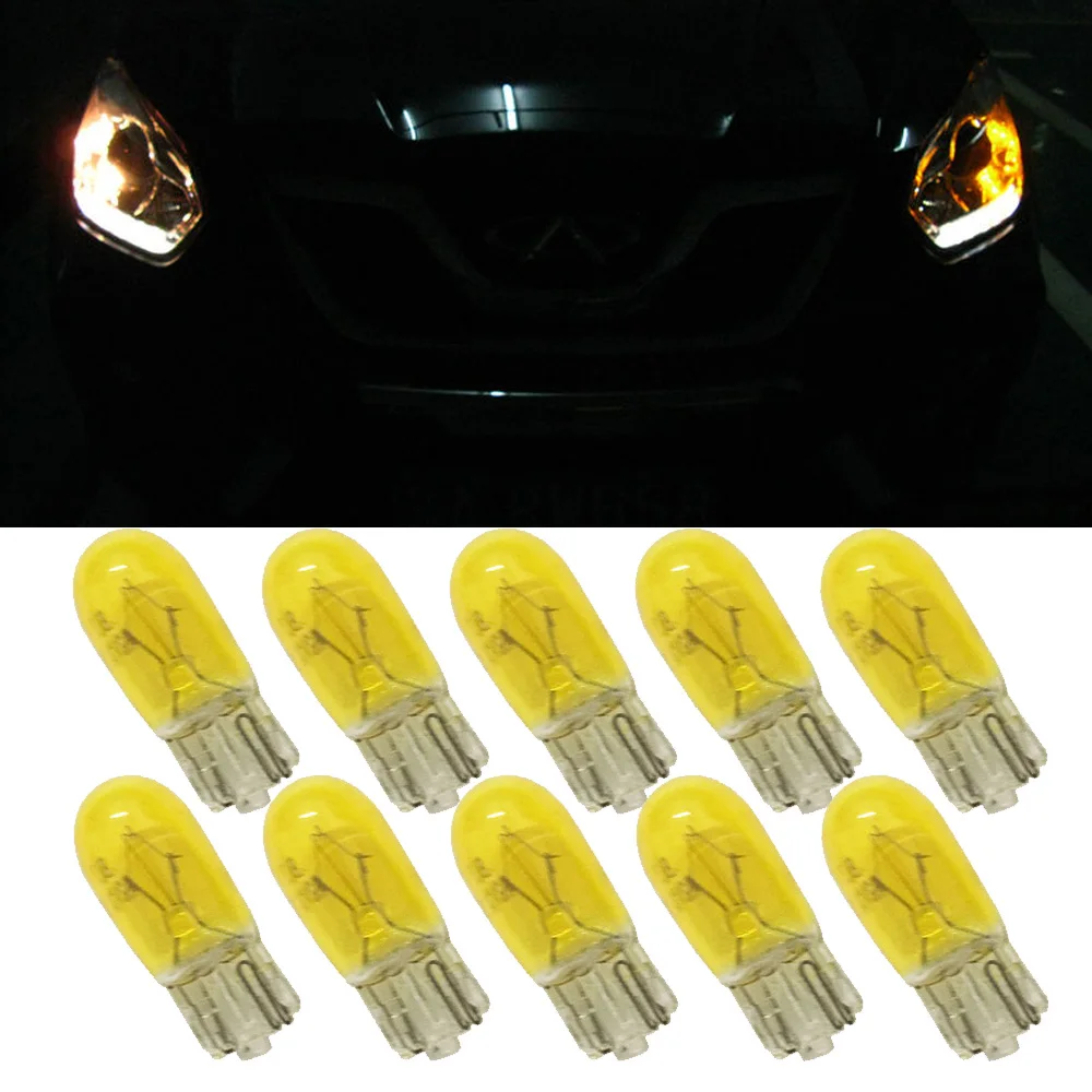 10x Yellow T10 W5W Halogen Light Bulbs w5w 194 168 501 Wedge Halogen Lamp DC 12V 5W Car Parking Side Maker Dashboard Light
10x Yellow T10 W5W Halogen Light Bulbs w5w 194 168 501 Wedge Halogen Lamp DC 12V 5W Car Parking Side Maker Dashboard Light