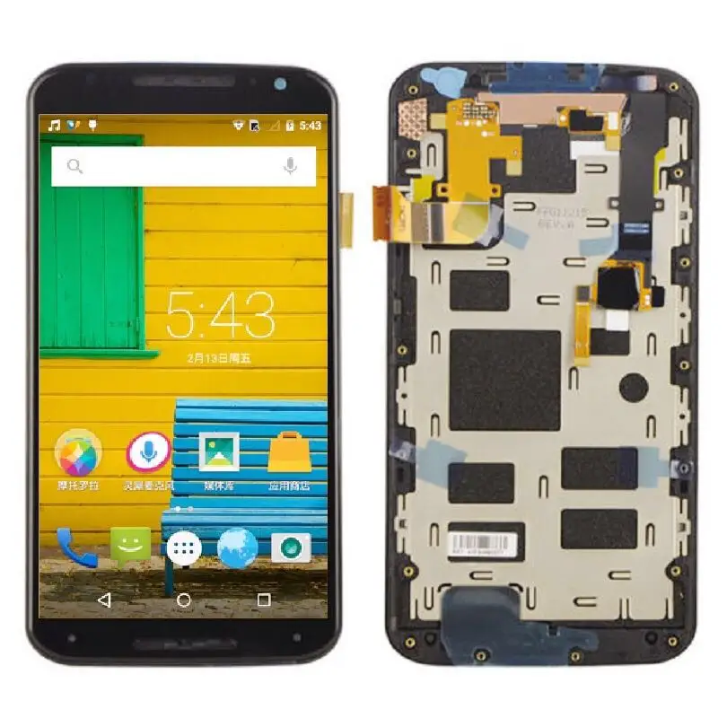 Для Motorola Moto X2 X 2nd Gen Xt1092 Xt1095 Xt1097 ЖК-дисплей сенсорный дигитайзер с рамка отверстием