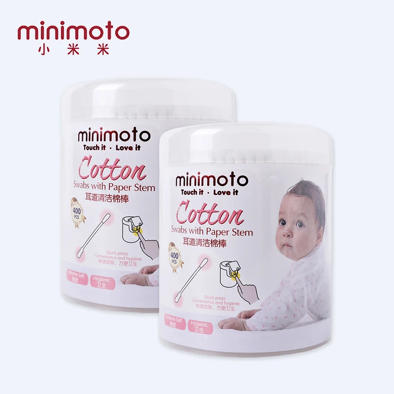 Minimoto двойной головной защитный тампоны для макияжа женщин ватные палочки