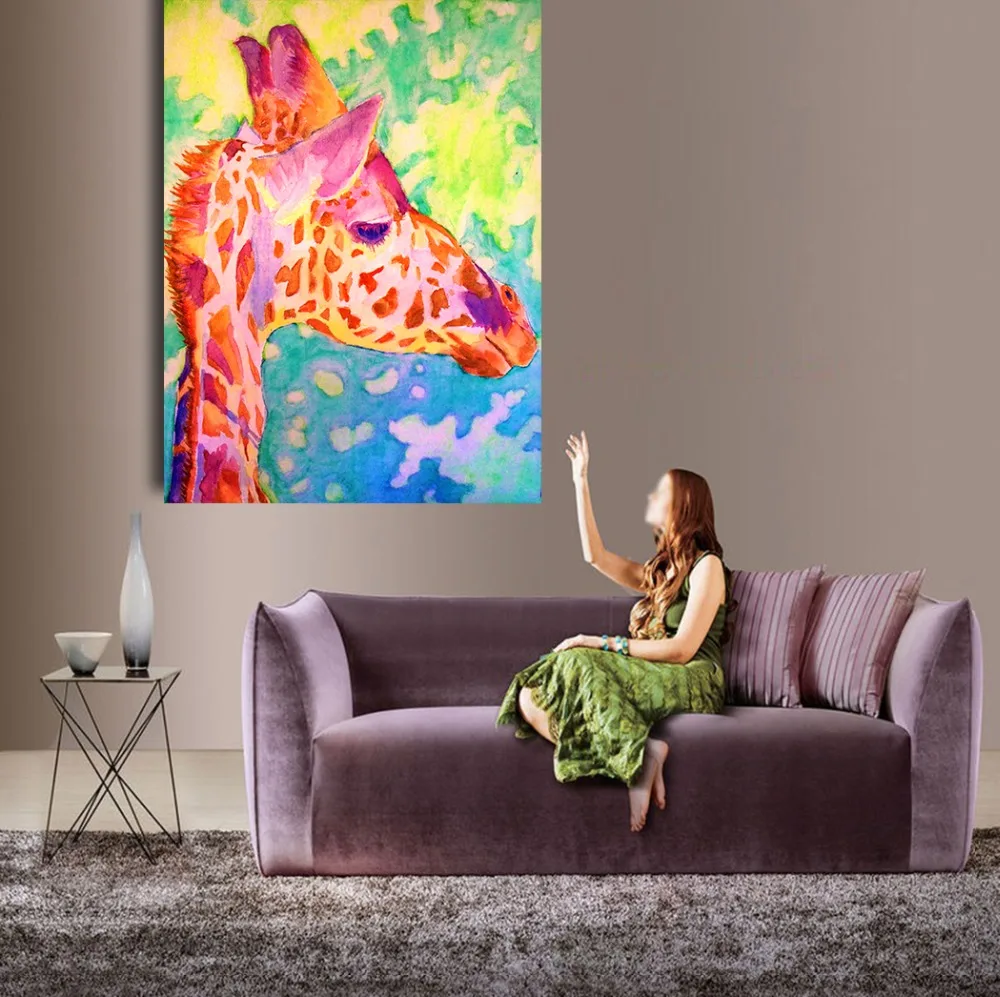 Картина маслом на холсте с изображением головы жирафа|oil painting|paintings on canvasanimal oil