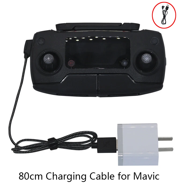80cm Transmitter Charging Cable Durable Nylon USB Cable for DJI Mavic Pro Mavic 2 Zoom Pro Air Drone Remote Controller RC Parts
80cm Transmitter Charging Cable Durable Nylon USB Cable for DJI Mavic Pro Mavic 2 Zoom Pro Air Drone Remote Controller RC Parts