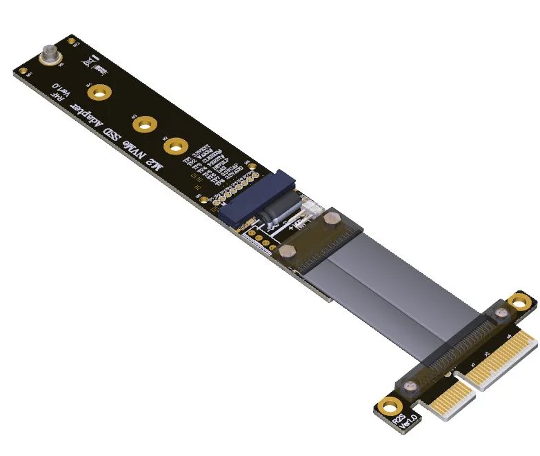 PCIe 4x extension cable M.2 NVMe SSD adapter board Supports PCI-E 3.0 x4 full speed
PCIe 4x extension cable M.2 NVMe SSD adapter board Supports PCI-E 3.0 x4 full speed