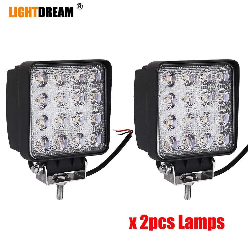 High Quality 12V 24V Car Led Work Lights With EMC 4.3 x 4.3 inch Square Round 27W 48W 60W 185W 96W 70W Led Off Road lights x2pcs
High Quality 12V 24V Car Led Work Lights With EMC 4.3 x 4.3 inch Square Round 27W 48W 60W 185W 96W 70W Led Off Road lights x2pcs