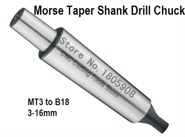 Reducing Drill Sleeve MT3 to B18 3mm-16mm Morse Taper Shank Drill Chuck Arbor Drilling Lathe Machine Capacity 3-16mm
Reducing Drill Sleeve MT3 to B18 3mm-16mm Morse Taper Shank Drill Chuck Arbor Drilling Lathe Machine Capacity 3-16mm