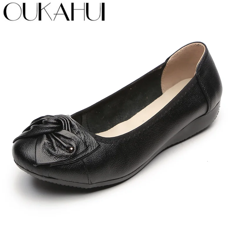 OUKAHUI Summer Classic Ballet Flats Shoes Women Genuine Leather Bowknot Soft Bottom Plus Size Comfortable Ladies Leisure Shoes
OUKAHUI Summer Classic Ballet Flats Shoes Women Genuine Leather Bowknot Soft Bottom Plus Size Comfortable Ladies Leisure Shoes