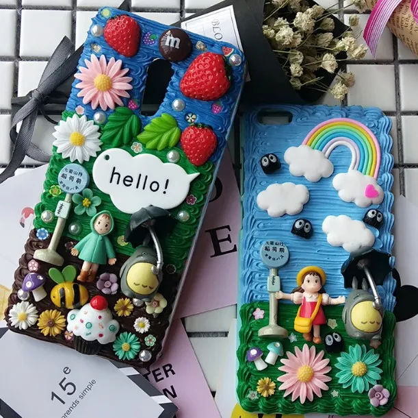 Чехол для iphone 11pro mxa DIY 3D чехол телефона с клубничным цветком iP 8 7 plus мультяшный