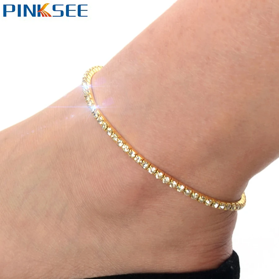 Brand One Row Shiny Crystal Tennis Stretch Anklet Foot Chain Ankle Bracelet Clear Rhinestone Anklets Beach Fashion Jewelry
Brand One Row Shiny Crystal Tennis Stretch Anklet Foot Chain Ankle Bracelet Clear Rhinestone Anklets Beach Fashion Jewelry