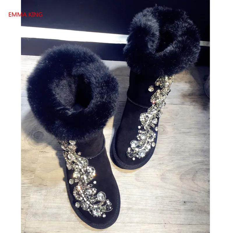 Warm Fashion Women Snow Boots 2018 New Rabbit Fur Handmade Laides Winter Shoes Casual Cotton Women Boots Ankle Cozy Booties
Warm Fashion Women Snow Boots 2018 New Rabbit Fur Handmade Laides Winter Shoes Casual Cotton Women Boots Ankle Cozy Booties