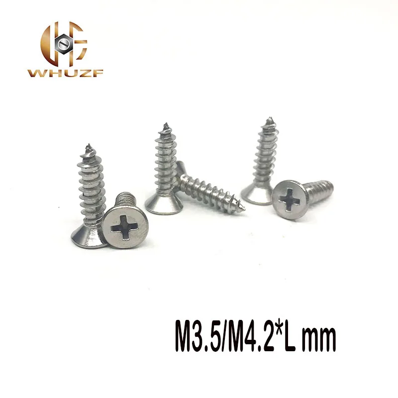 40pcs M3.5/M4.2*L mm 304 Stainless steel self-tapping screws cross countersunk head tapping screw flat head screw
40pcs M3.5/M4.2*L mm 304 Stainless steel self-tapping screws cross countersunk head tapping screw flat head screw