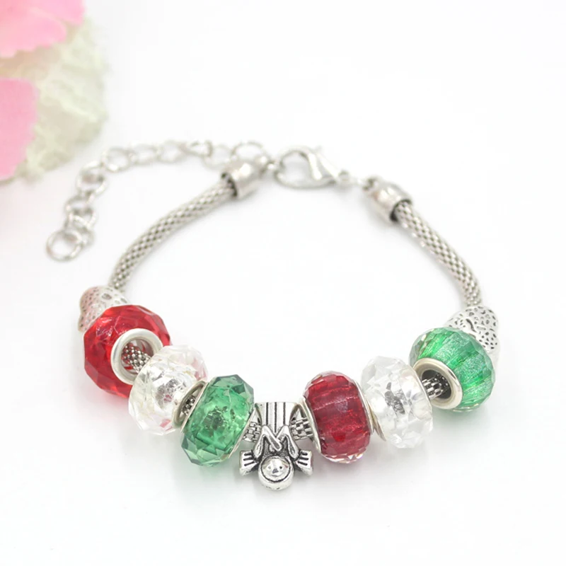 10PCS/Lot Wholesale Fashion Bracelets Red White Green Beads Xmas Christmas Angel Bracelet Gift Jewelry for Christmas
10PCS/Lot Wholesale Fashion Bracelets Red White Green Beads Xmas Christmas Angel Bracelet Gift Jewelry for Christmas