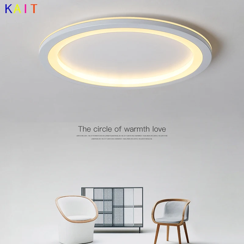 

LED nordic modern Acrylic aluminum round ring ceiling lamp for living room bedroom home deco villa big light fixtures led lumina