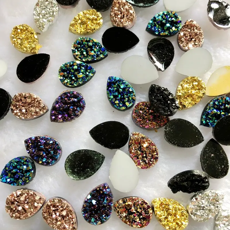 Glitters 50PCS 10*14mm AB Colors Mineral Surface Resin Rhinestone Flatback Cabochon Stone DIY Wedding Decoration Crafts -A57
Glitters 50PCS 10*14mm AB Colors Mineral Surface Resin Rhinestone Flatback Cabochon Stone DIY Wedding Decoration Crafts -A57