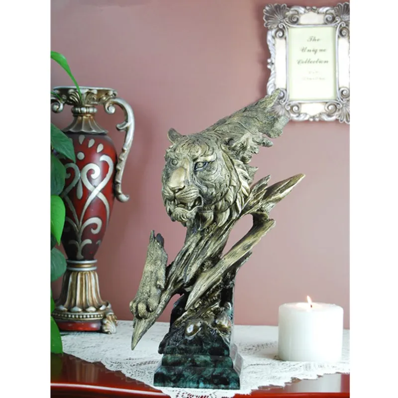 Tiger Art Sculpture Faux Copper Decorative Figurine Animal Statues Resin Crafts Home Decoration Accessories For Living Room R522
Tiger Art Sculpture Faux Copper Decorative Figurine Animal Statues Resin Crafts Home Decoration Accessories For Living Room R522