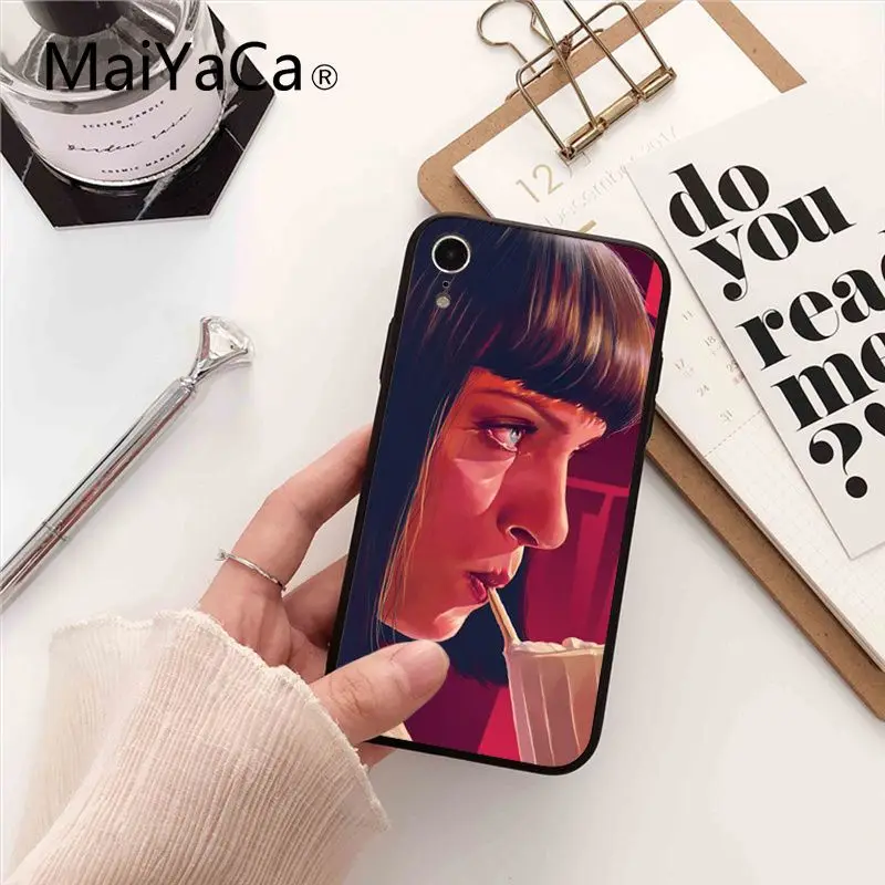Maiyaca Pulp фантастика мобильный черный мягкий чехол для телефона iPhone 5 5Sx 6 7 7plus 8 8Plus X XS