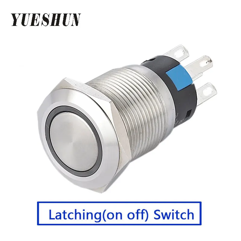 Wholesale 19mm Push Button Switches Smart Home Electrical Equipment Latching Type LED Light Switch Ring illuminated Switches
Wholesale 19mm Push Button Switches Smart Home Electrical Equipment Latching Type LED Light Switch Ring illuminated Switches