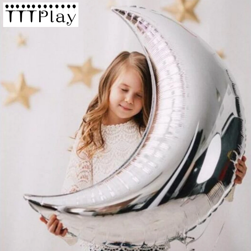 36 inch Large Size Gold Silver Moon Shape Aluminum Foil Balloon Inflatable Wedding Decoration Ball Happy Birthday Party Supplies
36 inch Large Size Gold Silver Moon Shape Aluminum Foil Balloon Inflatable Wedding Decoration Ball Happy Birthday Party Supplies