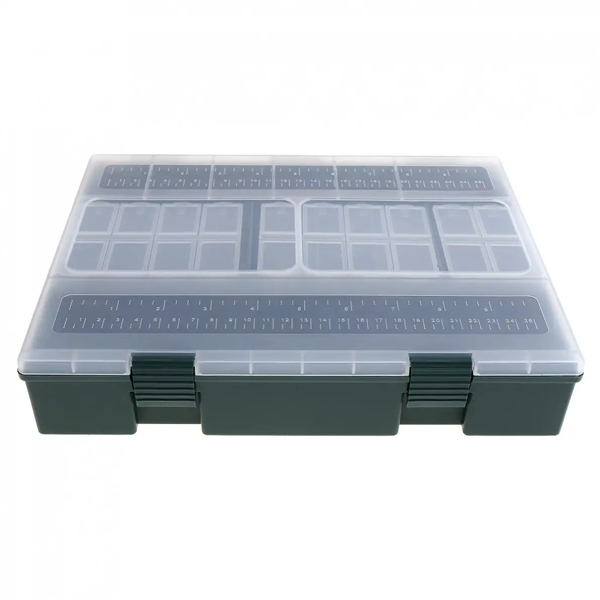 Fishing Tackle Box Large Capacity Carp with Ruler Built-in 6 Separate Small Boxes Ideal for Athletics Leisure Carp Fishing
Fishing Tackle Box Large Capacity Carp with Ruler Built-in 6 Separate Small Boxes Ideal for Athletics Leisure Carp Fishing