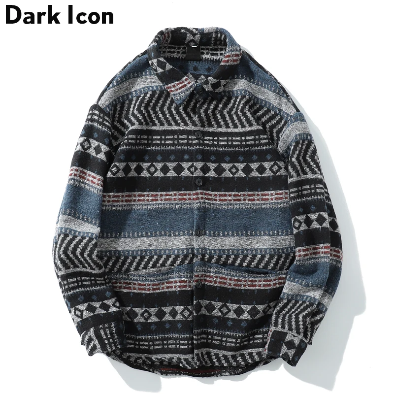 Dark Icon Geometric Woolen Shirt Men Long Sleeve 2019 Spring Tribe Men's Shirt Streetwear Clothing
Dark Icon Geometric Woolen Shirt Men Long Sleeve 2019 Spring Tribe Men's Shirt Streetwear Clothing