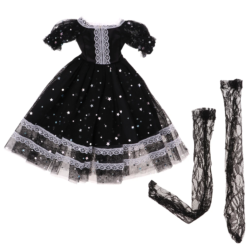 Fashion Star Princess Gauzy Dress Doll Party Dress with Lace Stockings for 1/3 BJD 60cm Dolls Party Dress Up Black
Fashion Star Princess Gauzy Dress Doll Party Dress with Lace Stockings for 1/3 BJD 60cm Dolls Party Dress Up Black