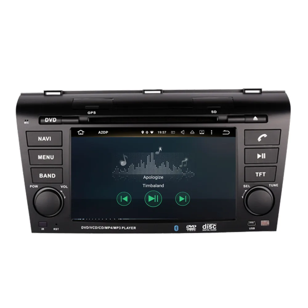 Android 8 0 Восьмиядерный 4 Гб RAM Автомобильный GPS навигатор с Bluetooth для Mazda 3 2004 2009 DVD