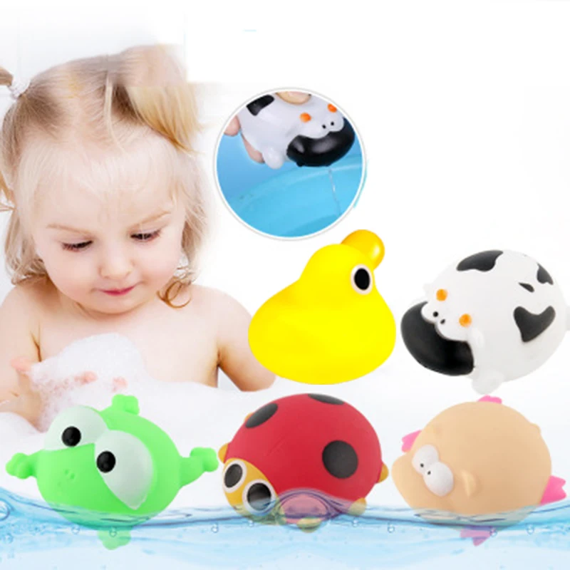 5PCS/lot Baby bath toys Soft Rubber cartoon simulation Frog Duck cow bathing water spraying squeeze sounding toy baby shower
5PCS/lot Baby bath toys Soft Rubber cartoon simulation Frog Duck cow bathing water spraying squeeze sounding toy baby shower