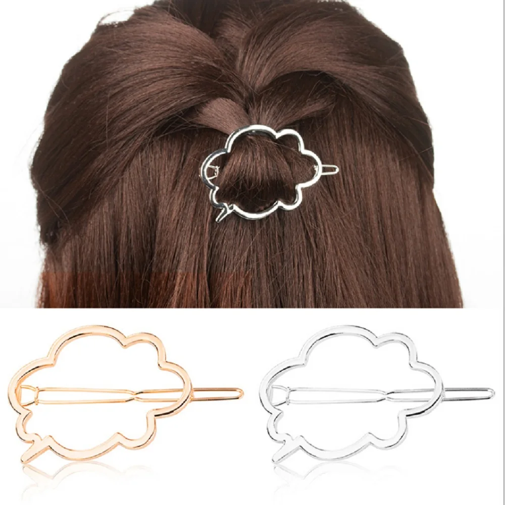 1 Pcs Fashion Hollow metal Hairpin golden silver Cloud Shape Women Hair Clips Barrettes Hair Styling Accessories
1 Pcs Fashion Hollow metal Hairpin golden silver Cloud Shape Women Hair Clips Barrettes Hair Styling Accessories