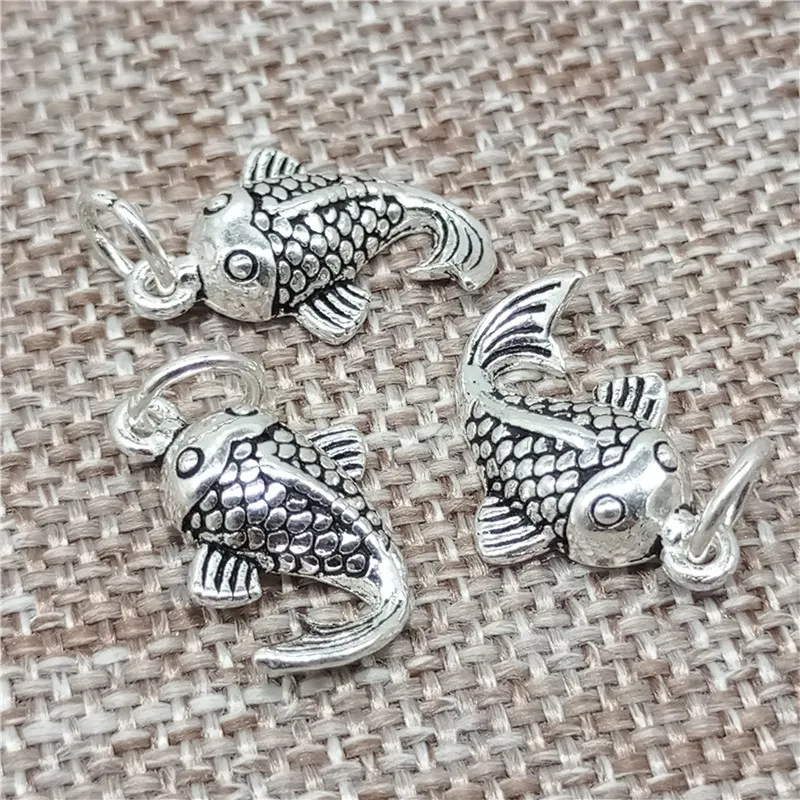 4 Pieces of 925 Sterling Silver Fish Charms Pendants for Ocean Sea Bracelet Necklace
4 Pieces of 925 Sterling Silver Fish Charms Pendants for Ocean Sea Bracelet Necklace